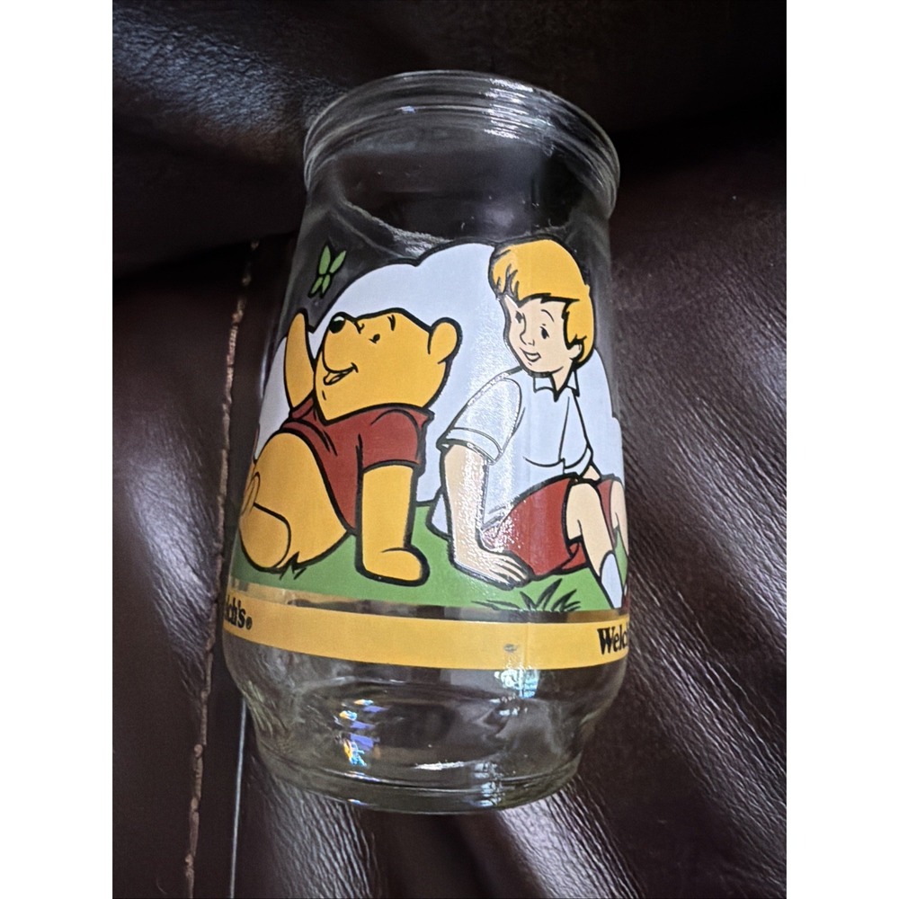 Welch's Disney Winnie The Pooh Jelly Jar Glass Cup Pooh's Grand Adventure #6